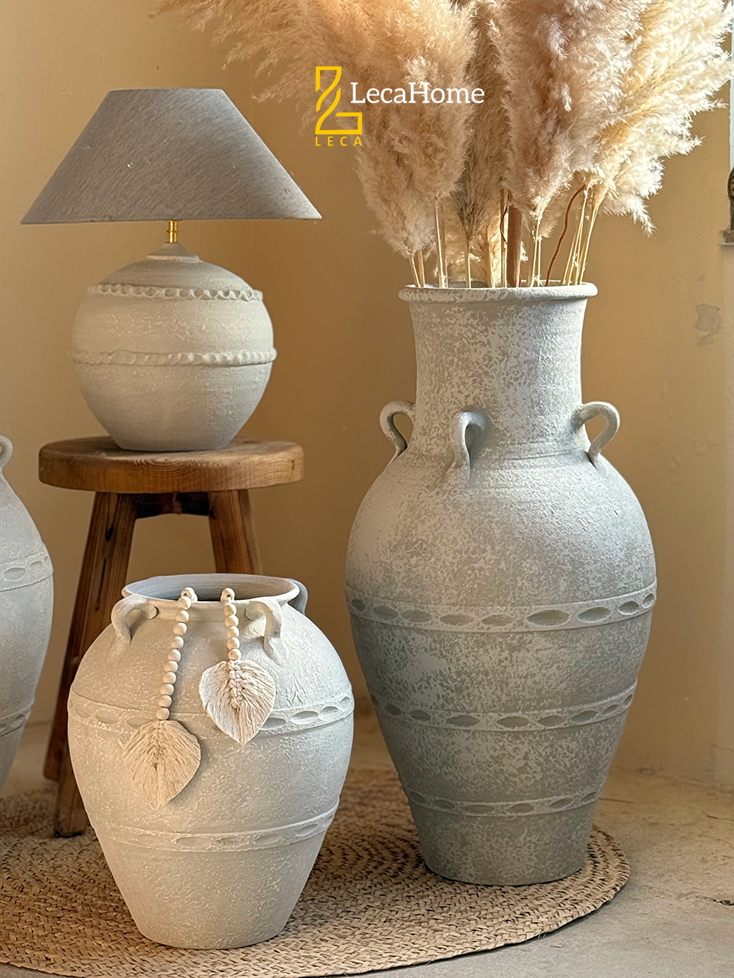 دکور کنارسالنی LECA/ ( گوشه دنج خونت ) /پتینه خاکستر سنگ