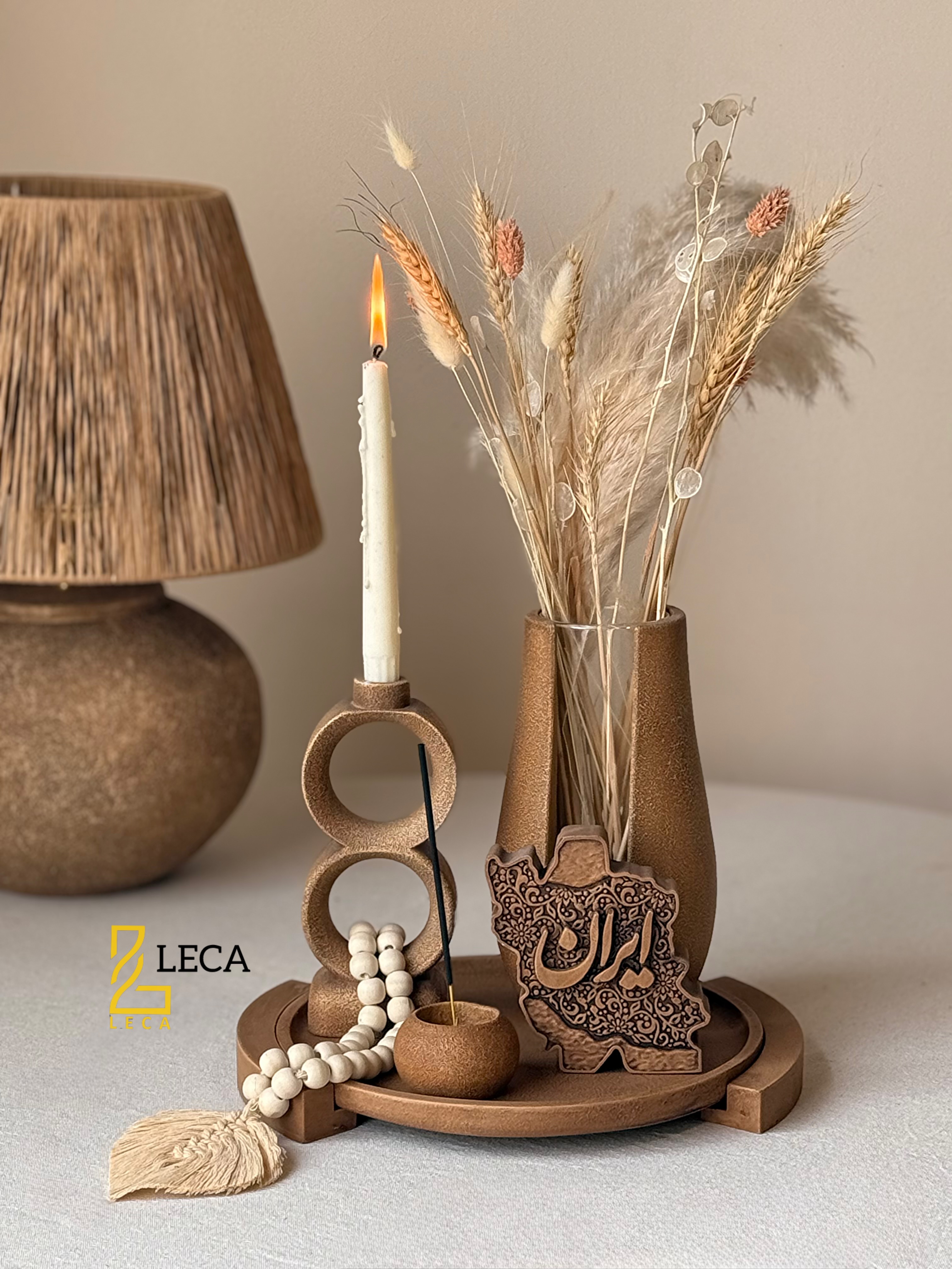 ست کامل ایرانا/ LECA/ پتینه چوب/PS04