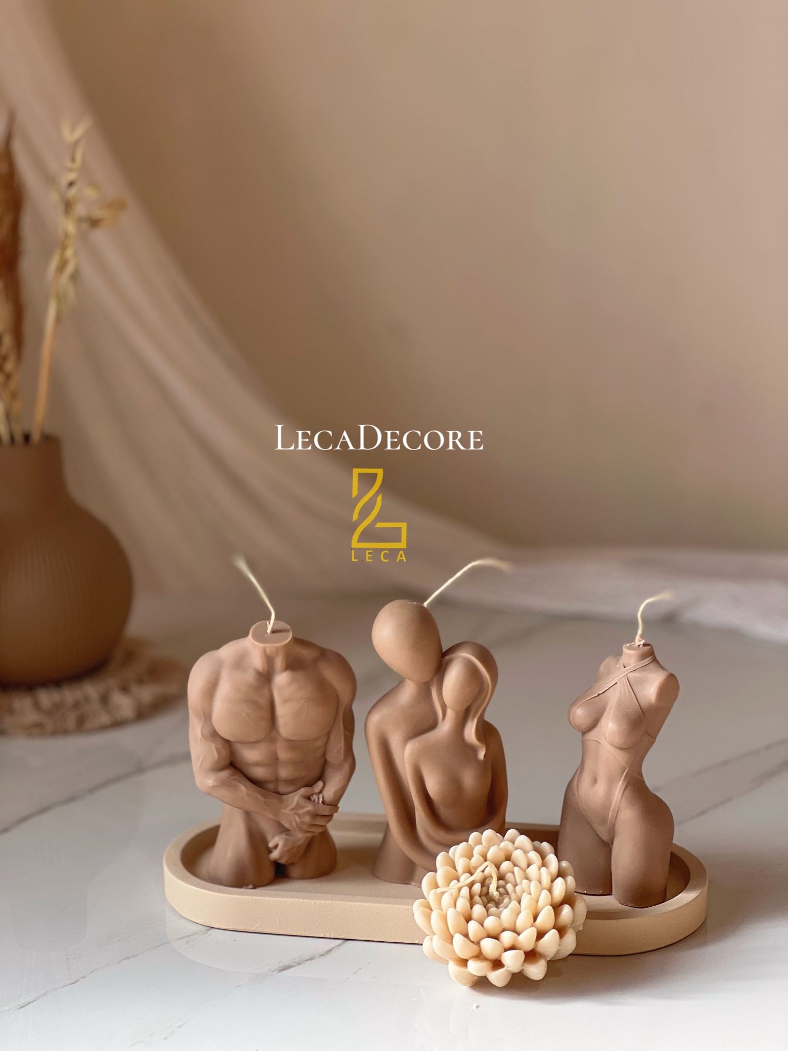 مینی ست /LECA/ کرم و نسکافه ای/MS04