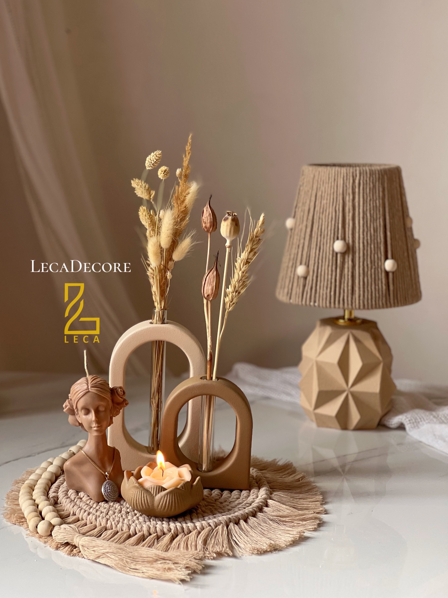 دکور پاتختی/LECA/ کرم و بژ/ BS01